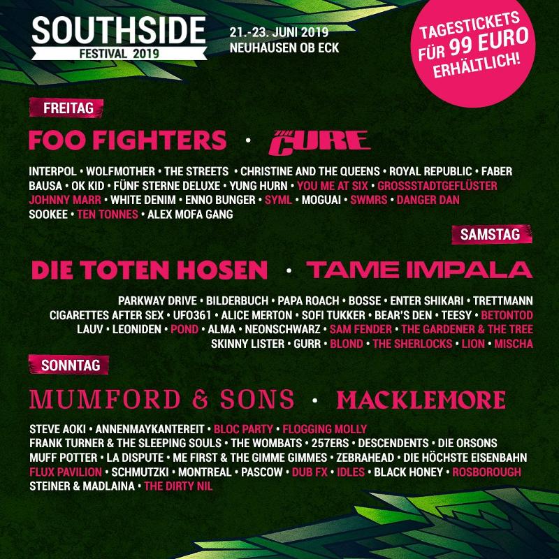 Southside Festival 2019 Lineup