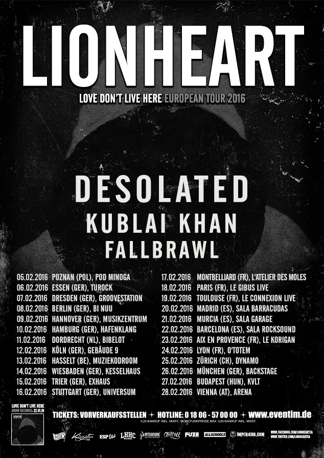 Lionheart, Tour,