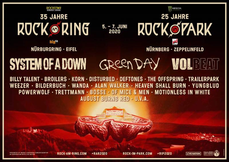 Rock Am Ring Rock Im Park Line Up 2020